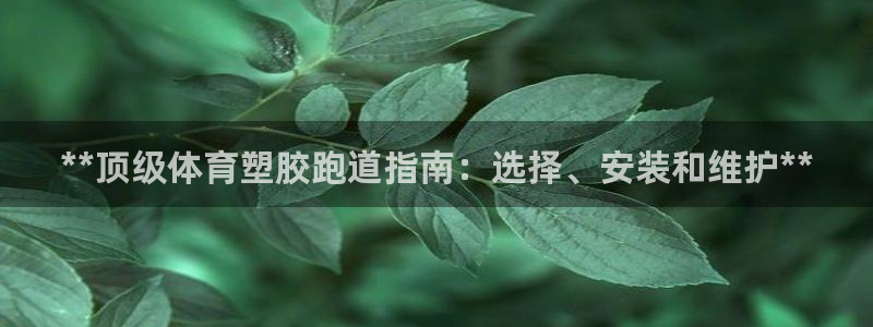 谈球吧网站：**顶级体育塑胶跑道指南：选择、安装和维护**