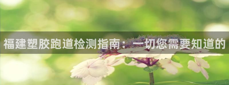 谈球吧平台：福建塑胶跑道检测指南：一切您需要知道的