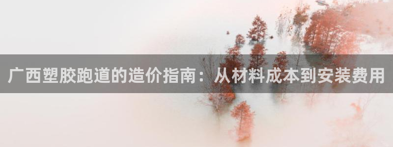 谈球吧娱乐app下载官网苹果：广西塑胶跑道的造价指南：从材料成本到安装费用