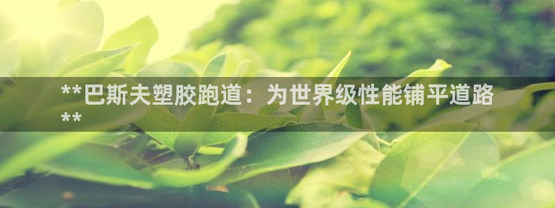 谈球吧体育官网在线入口：**巴斯夫塑胶跑道：为世界级性能铺平道路
**
