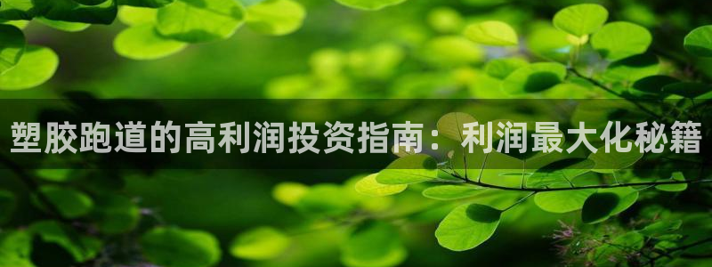 谈球吧官网入口在线观看：塑胶跑道的高利润投资指南：利